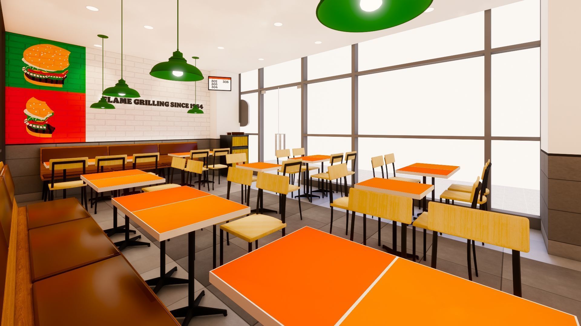 Detailed Burger King Restaurant Design - Prime Concept 2 3D model_9