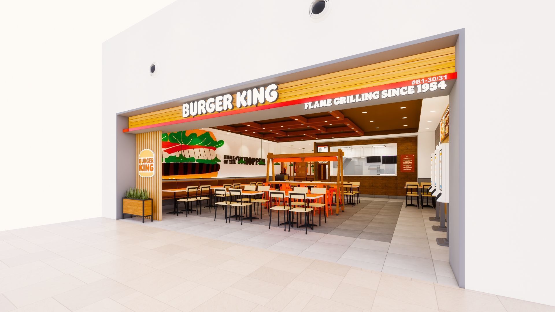Detailed Burger King Restaurant Design - Prime Concept 2 3D model_13