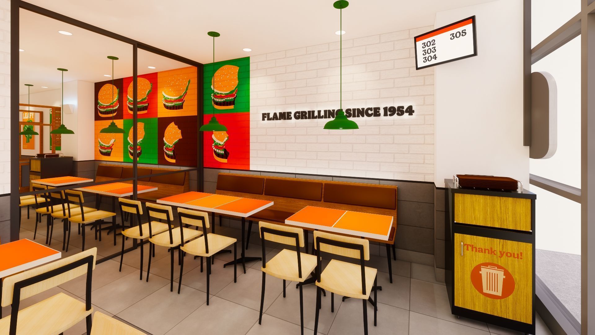 Detailed Burger King Restaurant Design - Prime Concept 2 3D model_6