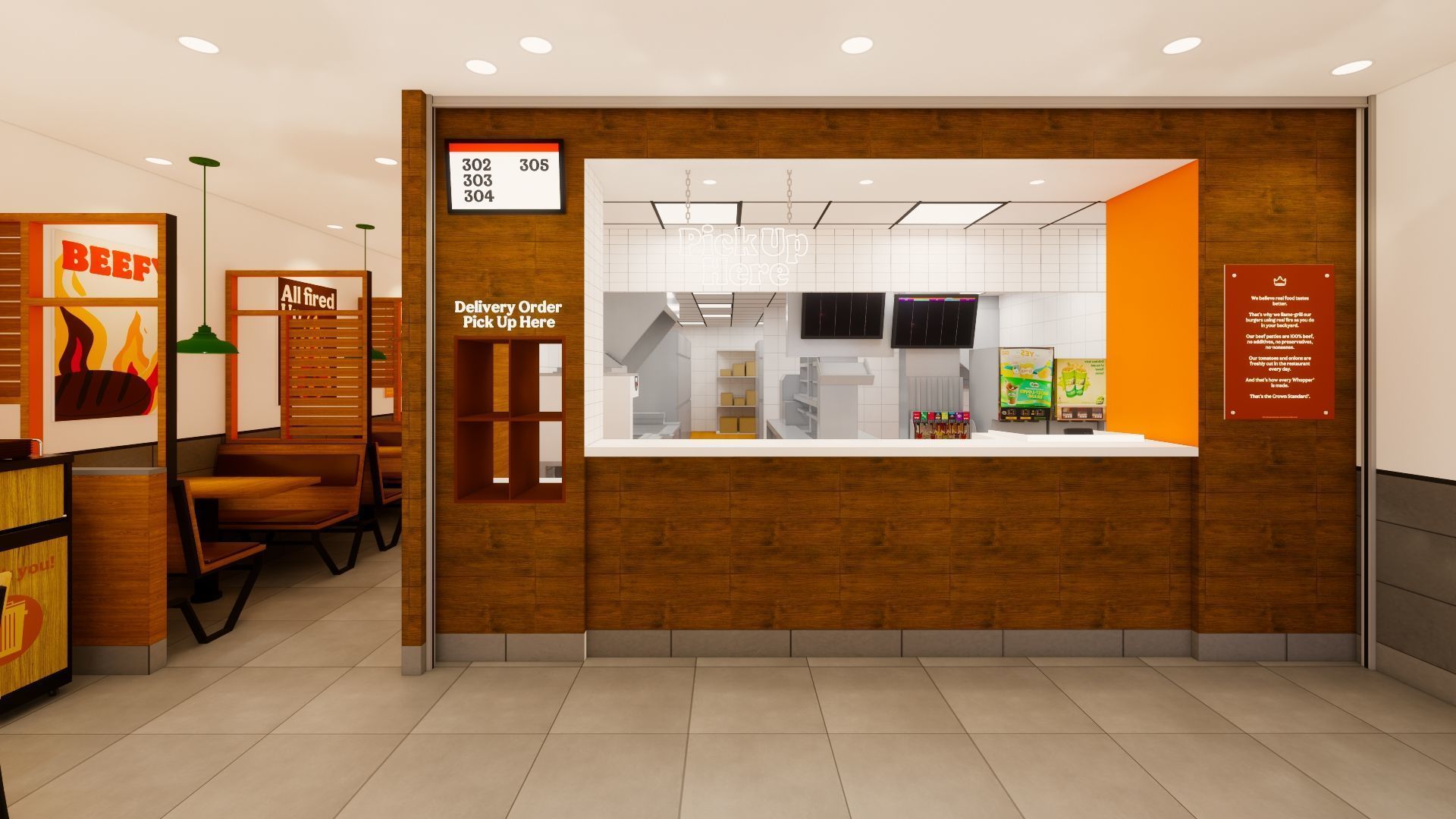 Detailed Burger King Restaurant Design - Prime Concept 2 3D model_16