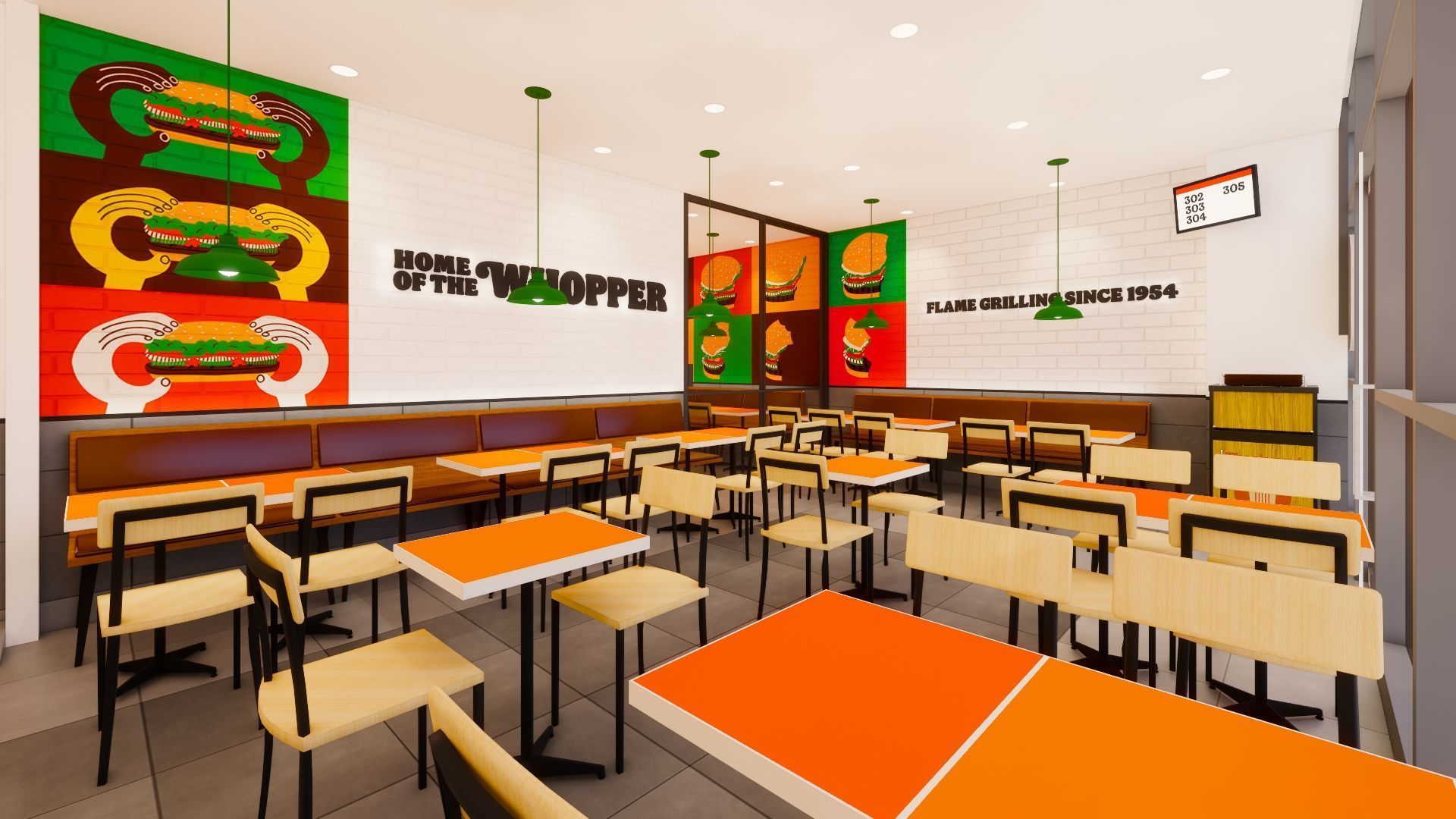 Detailed Burger King Restaurant Design - Prime Concept 2 3D model_8