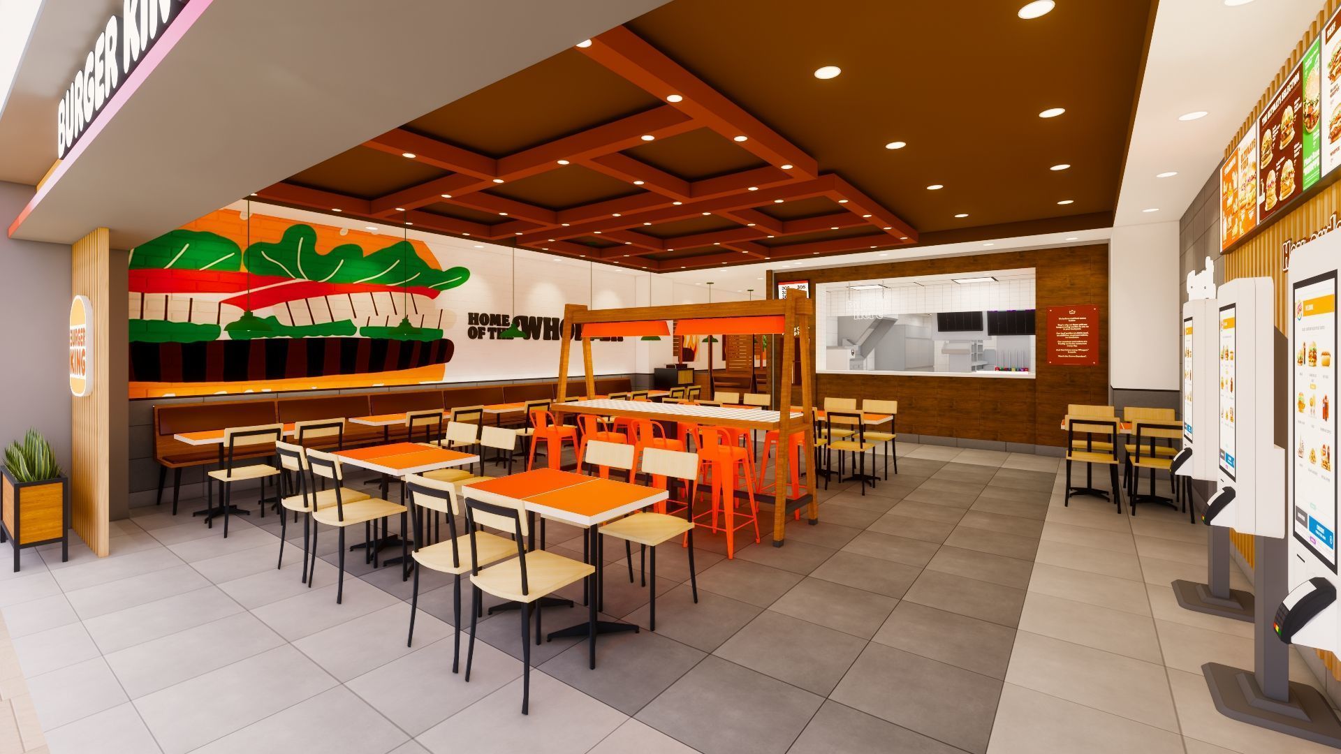 Detailed Burger King Restaurant Design - Prime Concept 2 3D model_15
