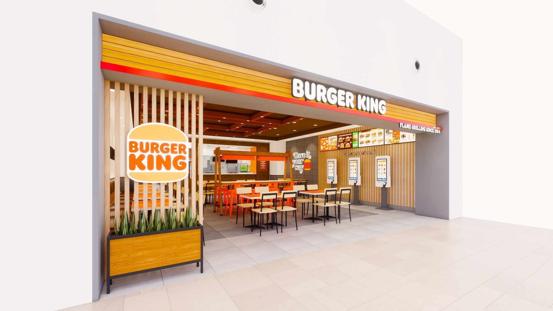 Detailed Burger King Restaurant Design - Prime Concept 2 3D model_12