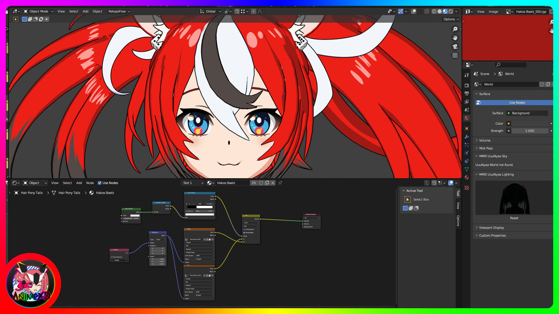 VTube Hakos Baelz - 3D Model Blender Low-poly 3D model_7