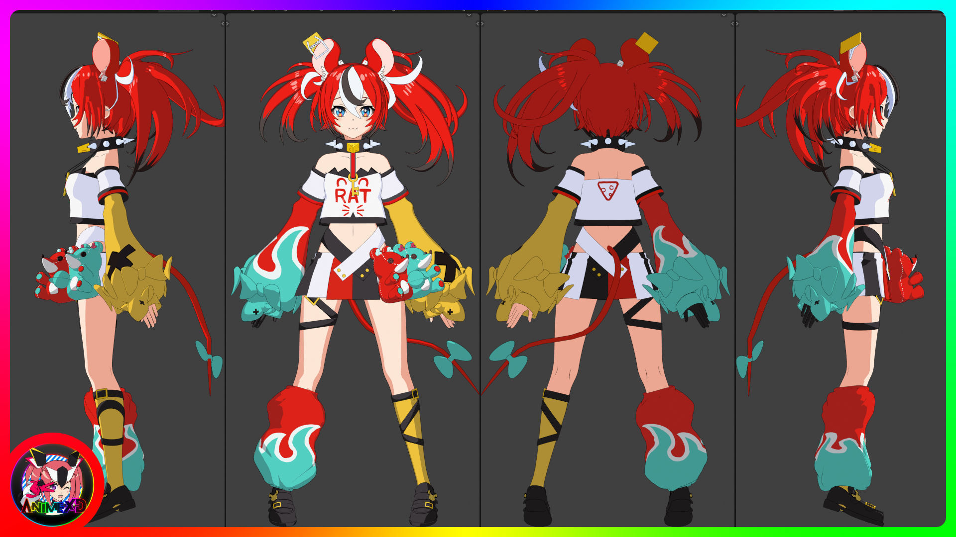 VTube Hakos Baelz - 3D Model Blender Low-poly 3D model_3