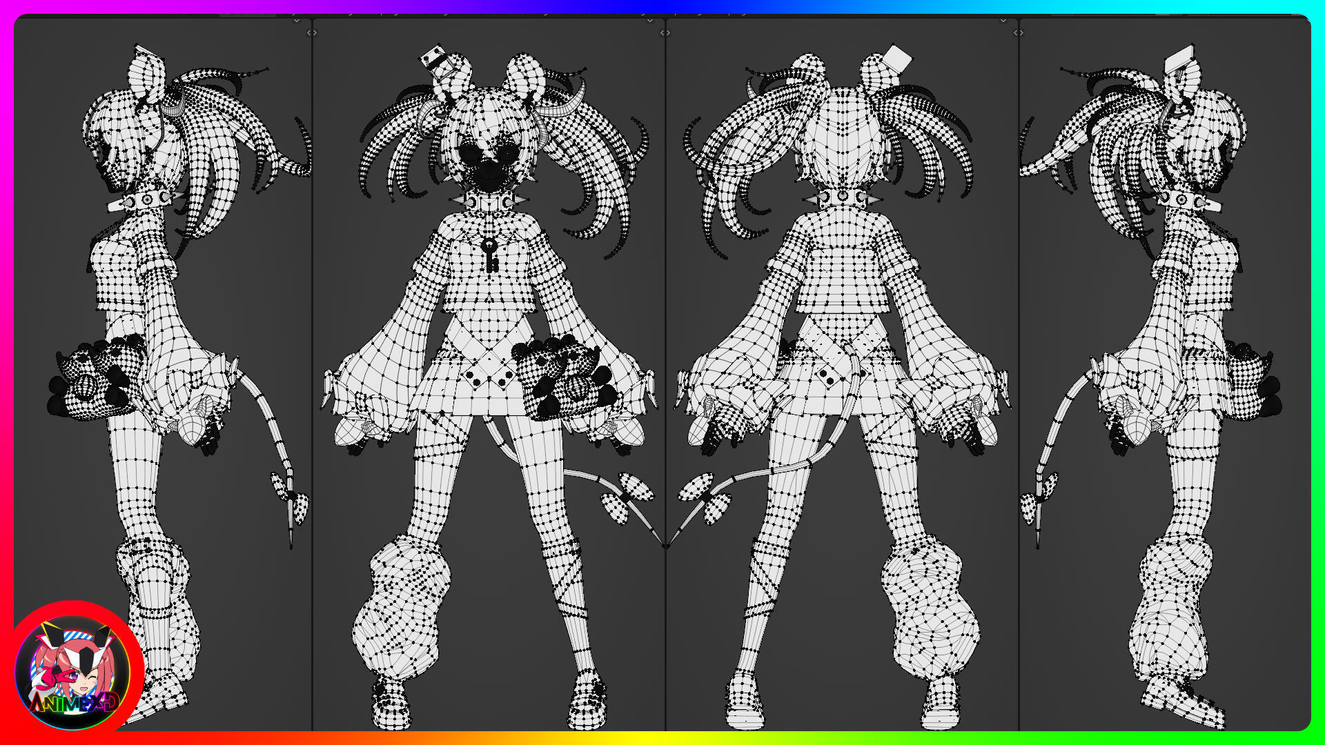 VTube Hakos Baelz - 3D Model Blender Low-poly 3D model_4