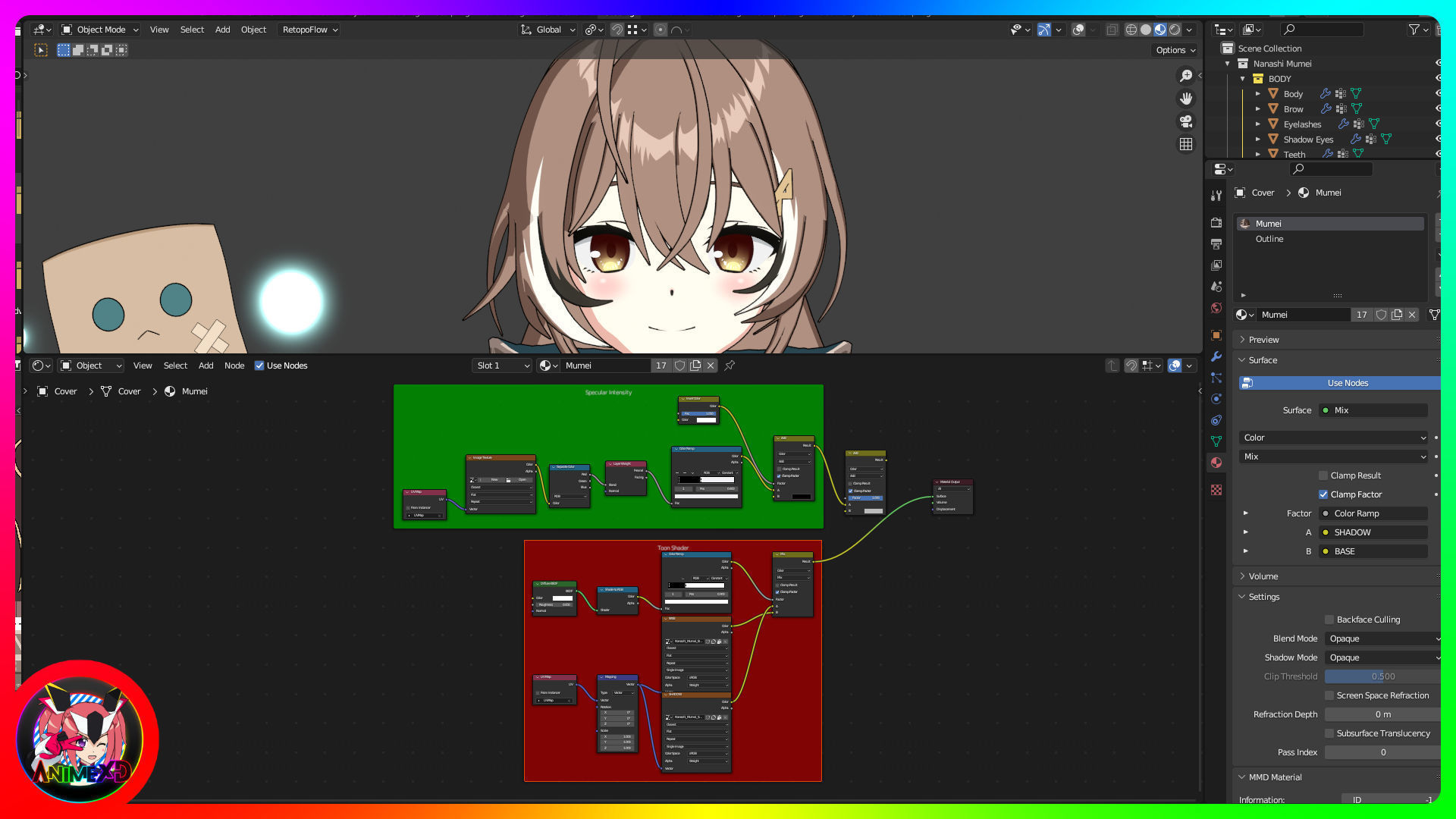 VTube Nanashi Mumei - 3D Model Blender Low-poly 3D model_7