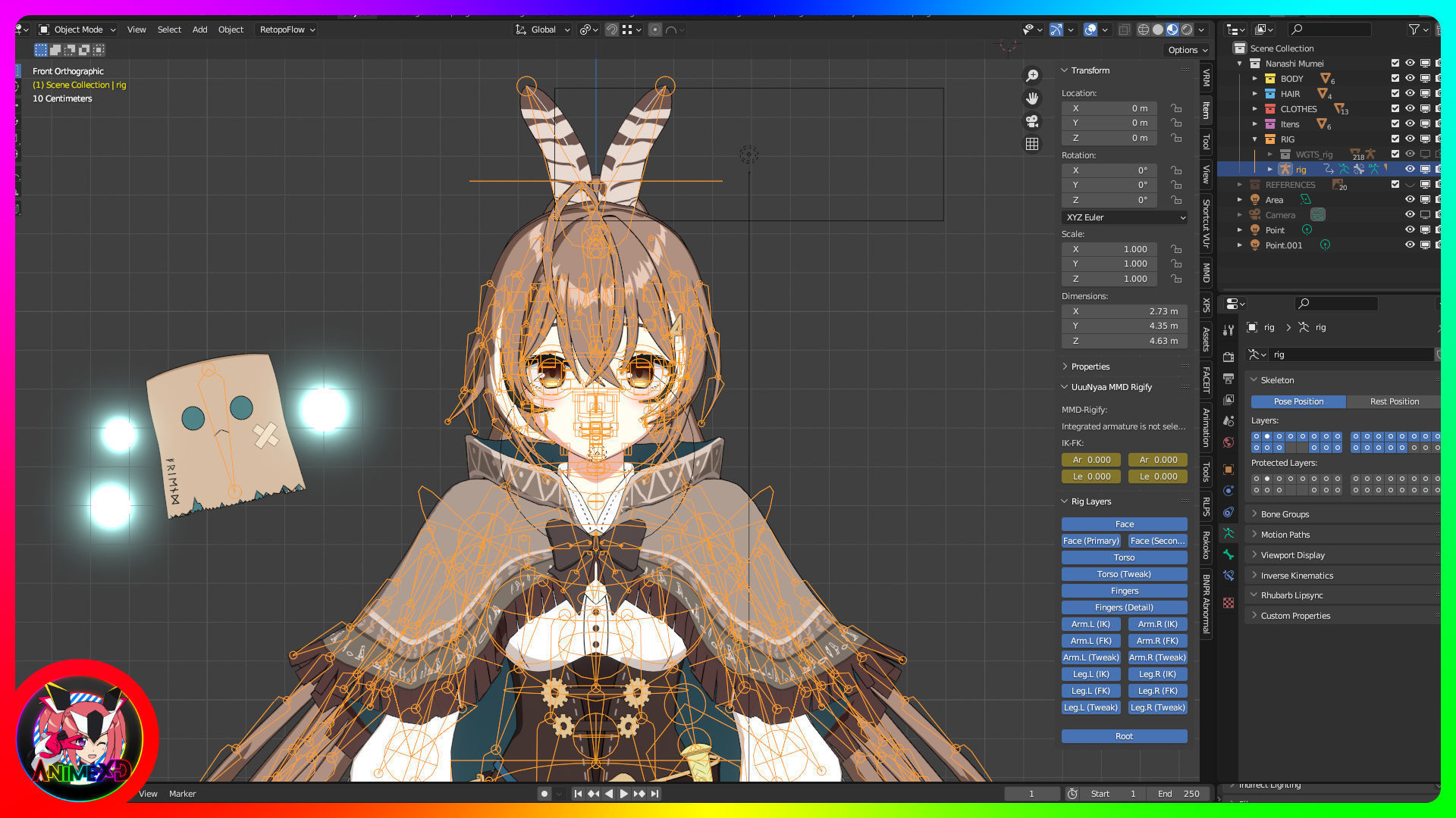VTube Nanashi Mumei - 3D Model Blender Low-poly 3D model_5