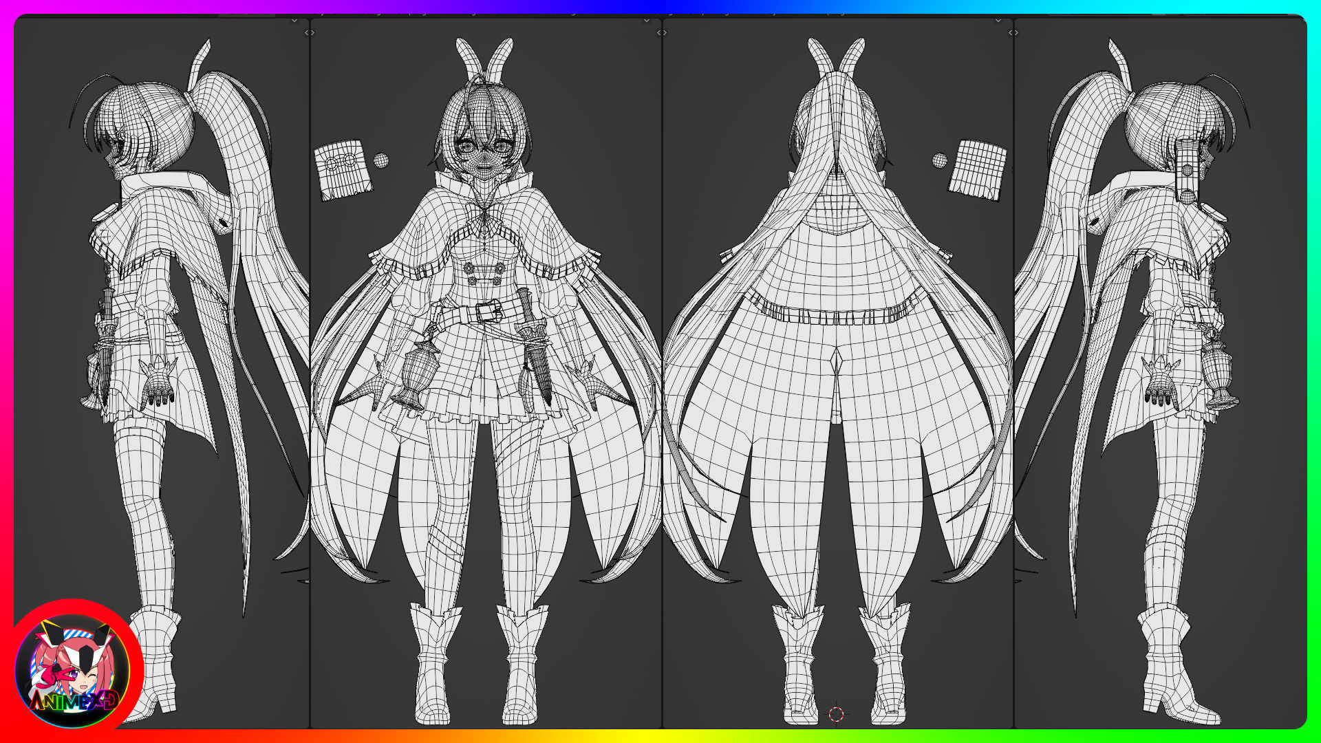 VTube Nanashi Mumei - 3D Model Blender Low-poly 3D model_4