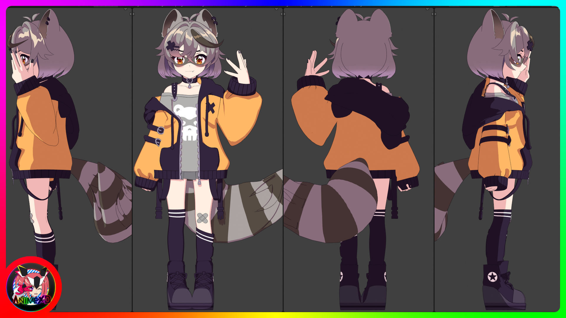 VTube Snuffy - 3D Model Blender Low-poly 3D model_3