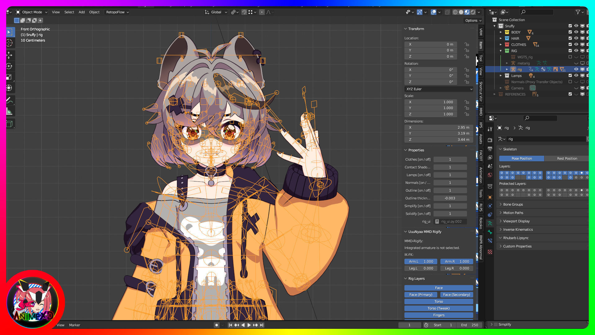 VTube Snuffy - 3D Model Blender Low-poly 3D model_6