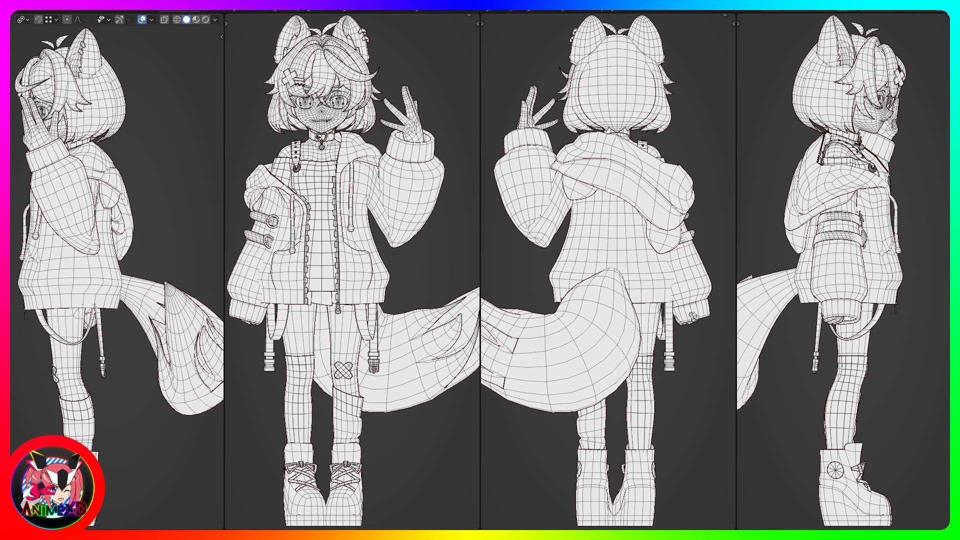 VTube Snuffy - 3D Model Blender Low-poly 3D model_4