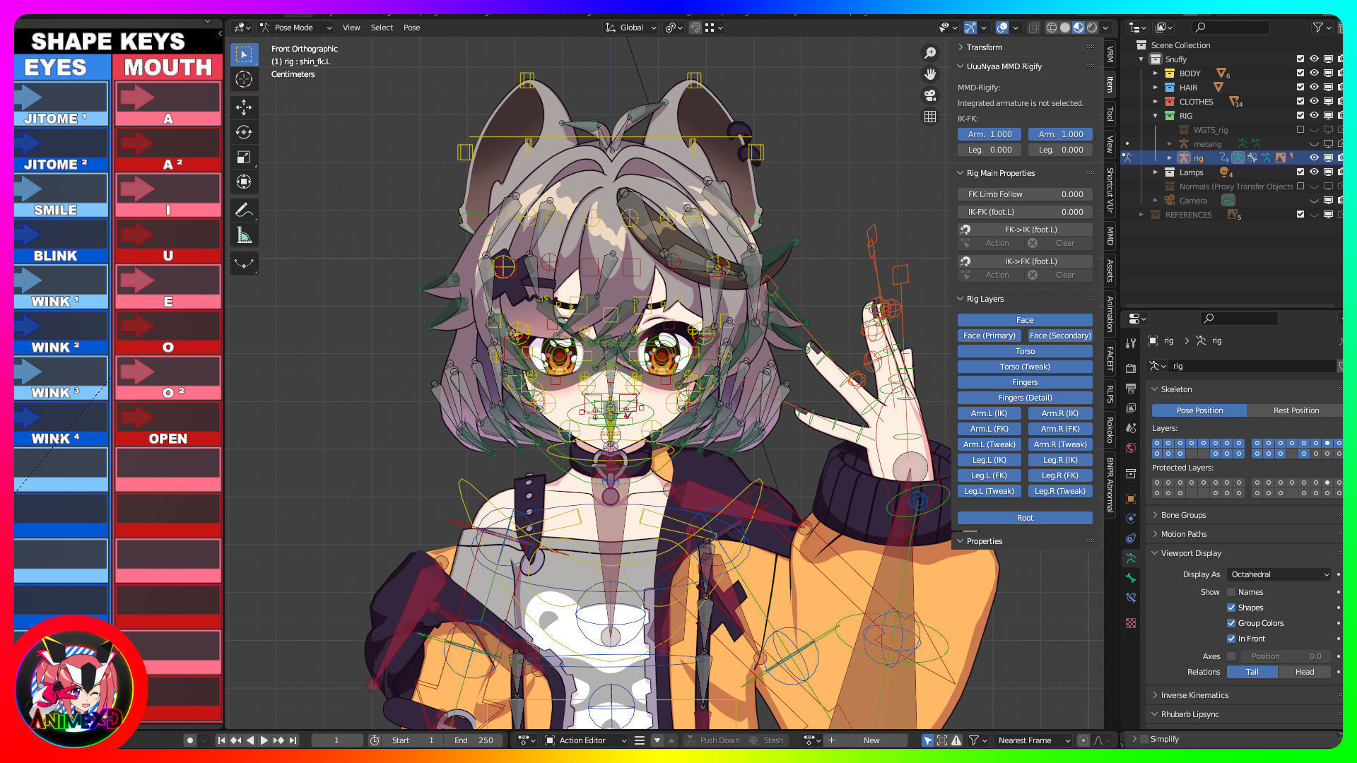 VTube Snuffy - 3D Model Blender Low-poly 3D model_5