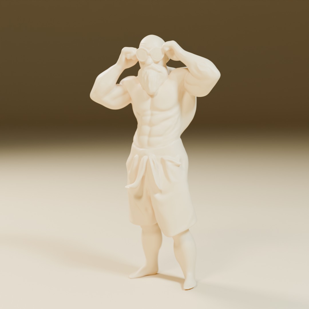 Mestre Kame  Master Roshi 3D print model_1