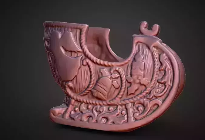 christmas sleigh winter decoration 3D print model