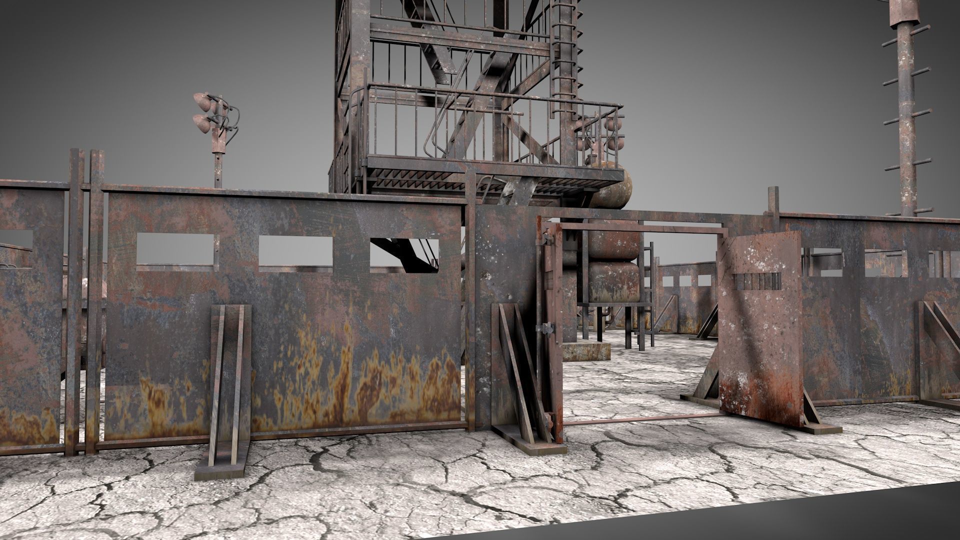 Post Apocalyptic Survival Watchtower v2 3D model_6