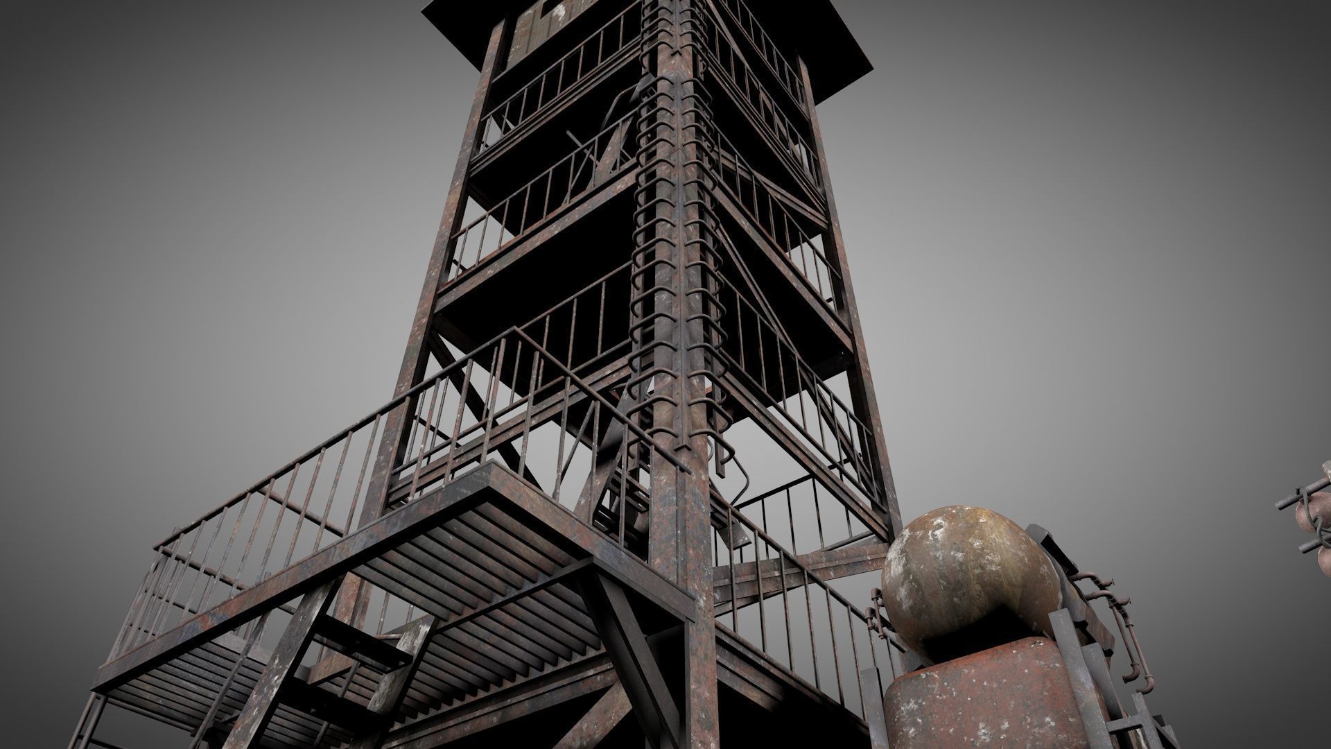 Post Apocalyptic Survival Watchtower v2 3D model_16