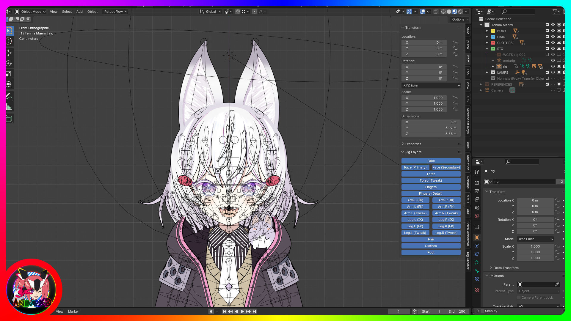 VTube Tenma Maemi - 3D Model Blender 3D model_6