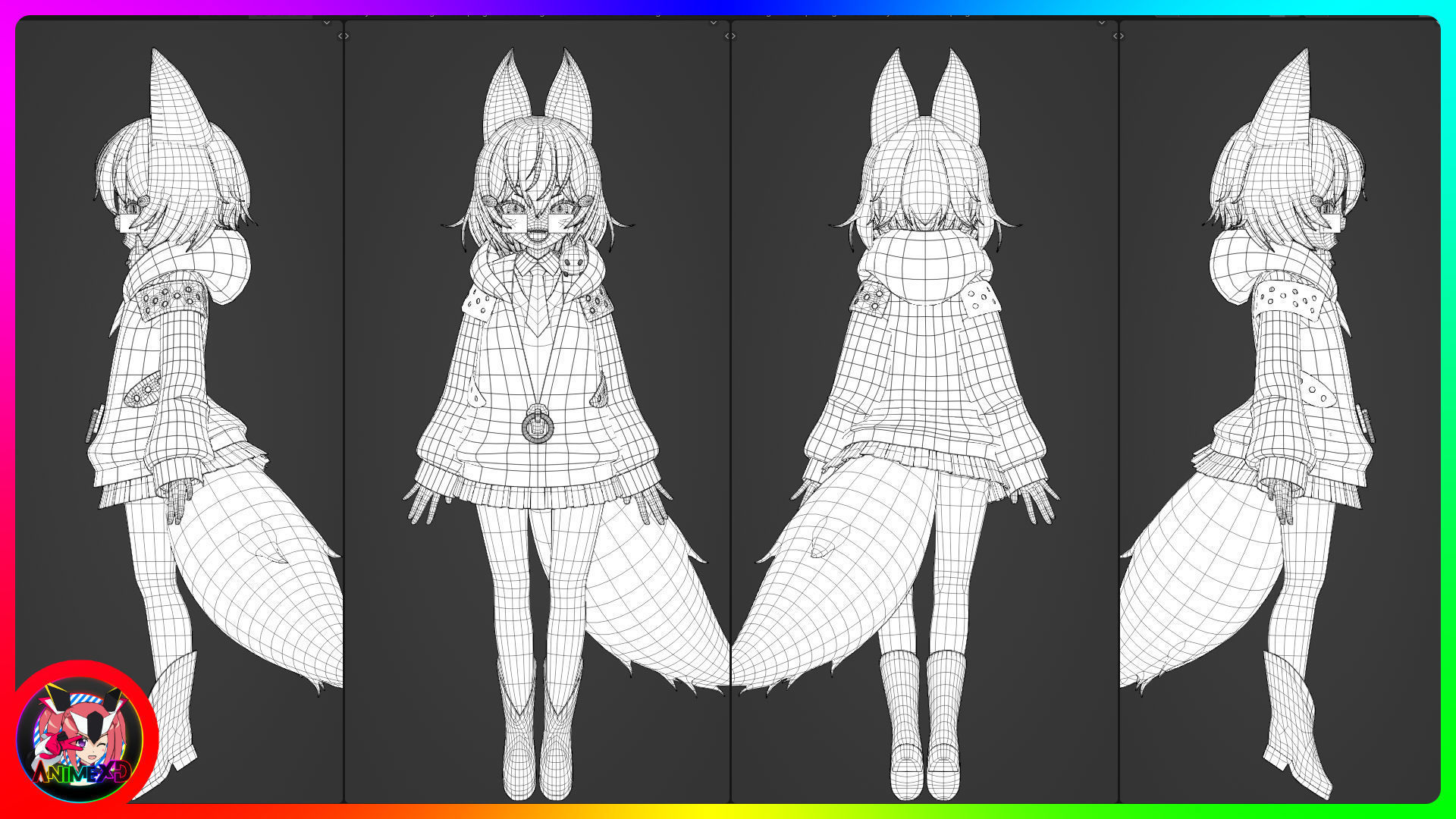 VTube Tenma Maemi - 3D Model Blender 3D model_4