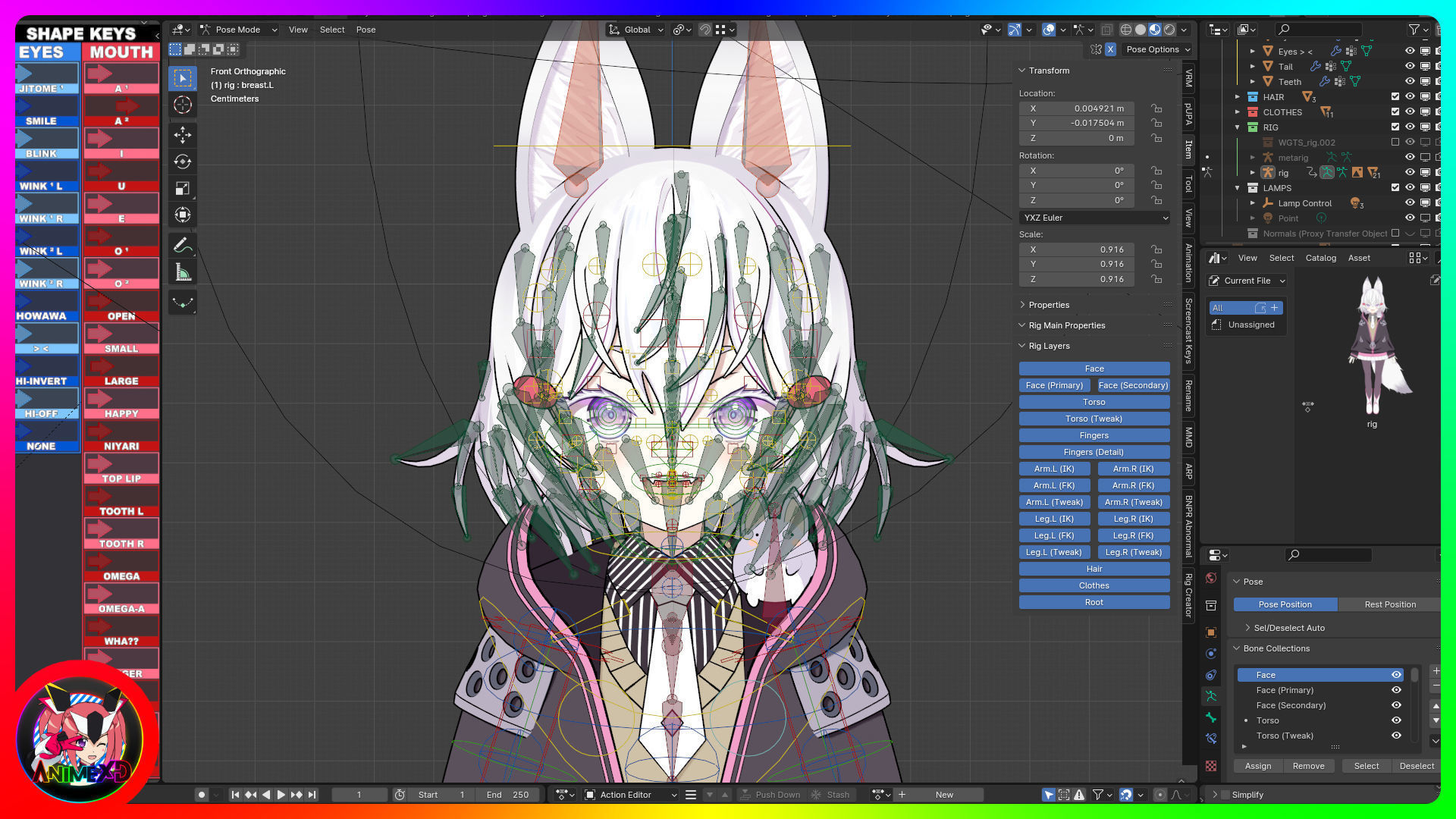 VTube Tenma Maemi - 3D Model Blender 3D model_5