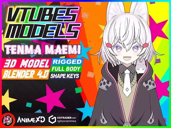 VTube Tenma Maemi - 3D Model Blender 3D model