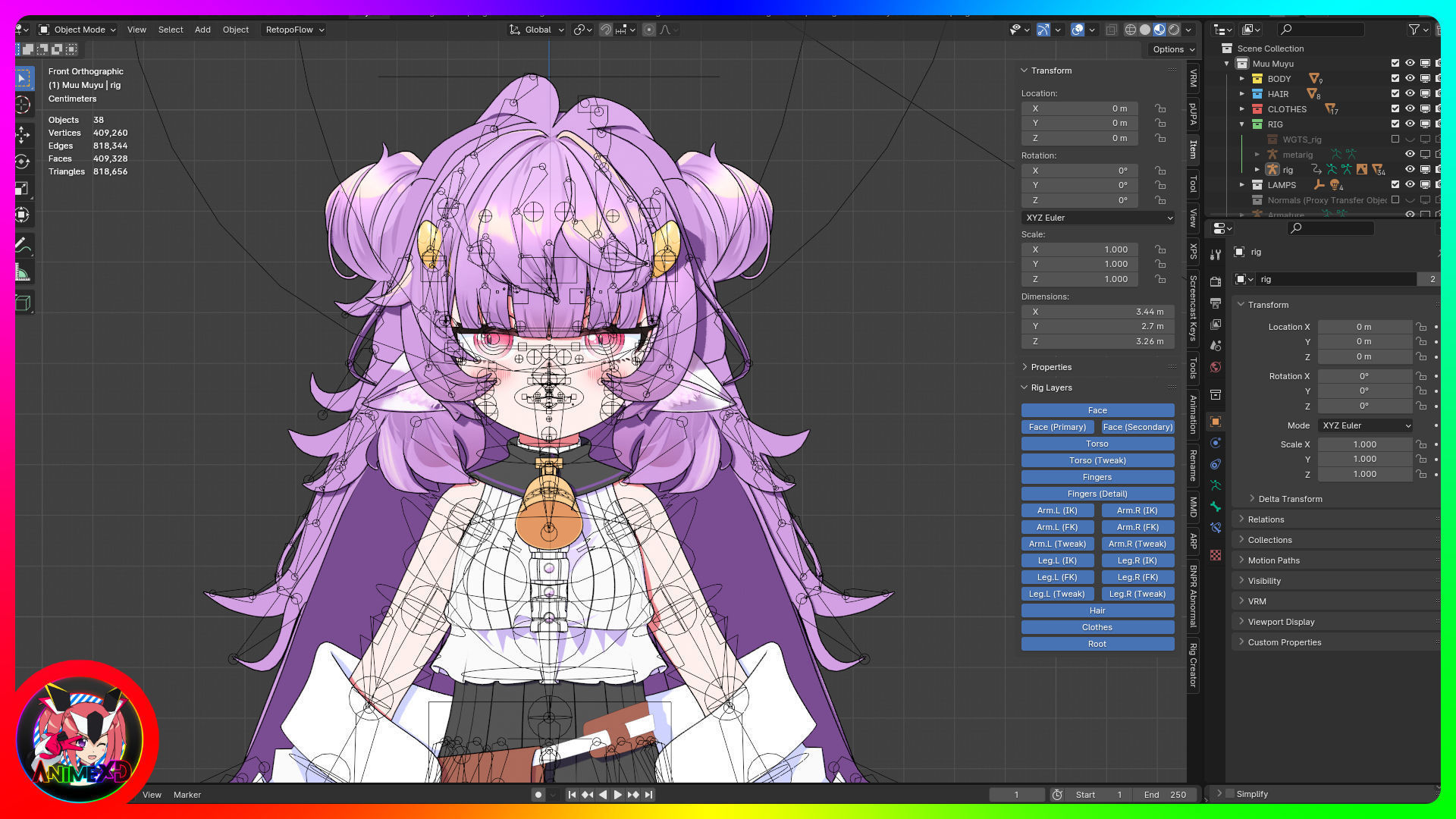 VTube Muu Muyu - 3D Model Blender 3D model_6