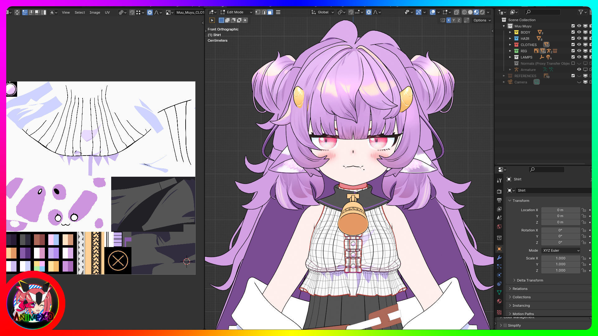 VTube Muu Muyu - 3D Model Blender 3D model_7