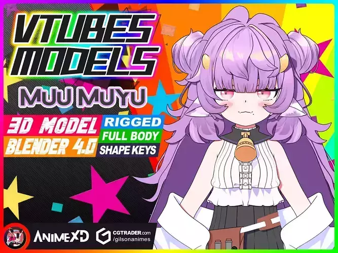 VTube Muu Muyu - 3D Model Blender 3D model