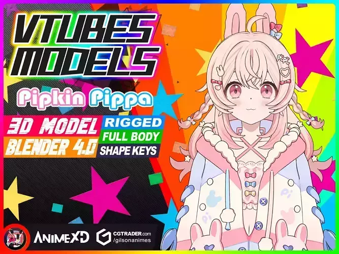 VTube Pipkin Pippa - 3D Model Blender 3D model