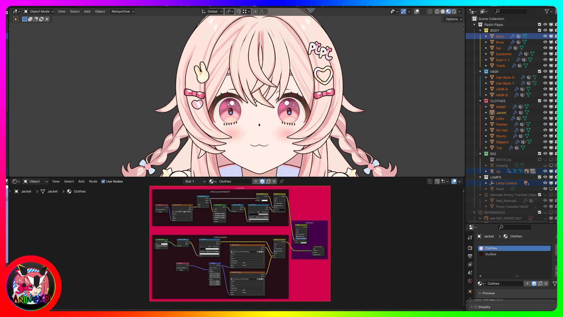 VTube Pipkin Pippa - 3D Model Blender 3D model_8