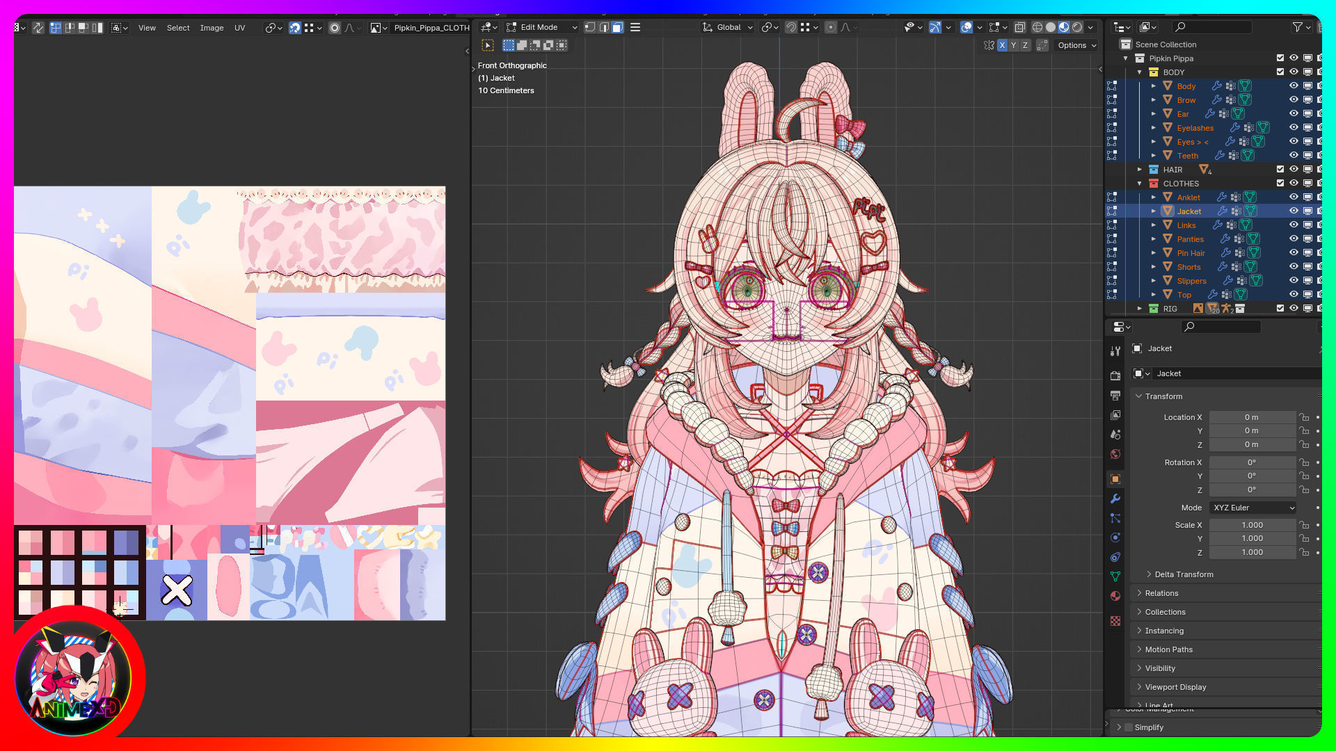 VTube Pipkin Pippa - 3D Model Blender 3D model_7