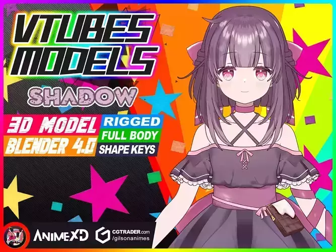 VTube Shadow - 3D Model Blender 3D model