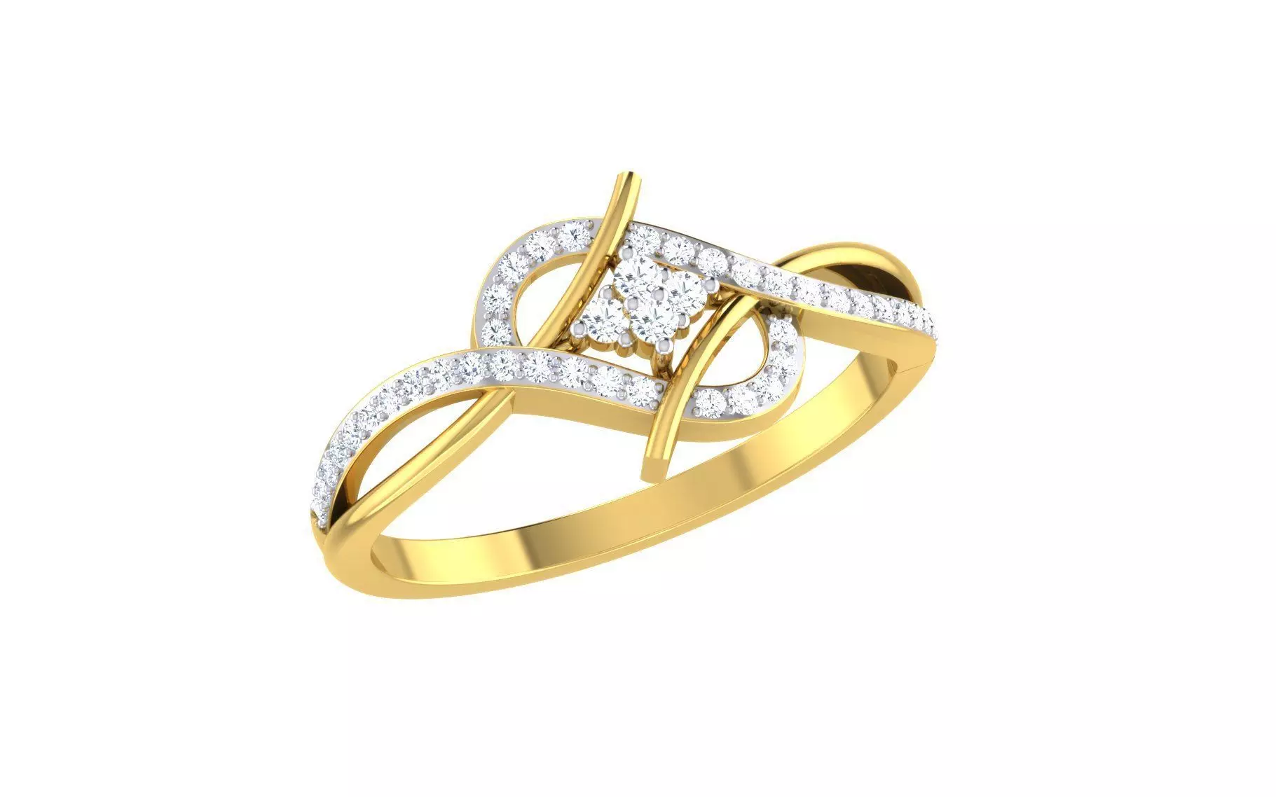 Women Ring Render 3dm STL OBJ FBX Details 3D print model_0