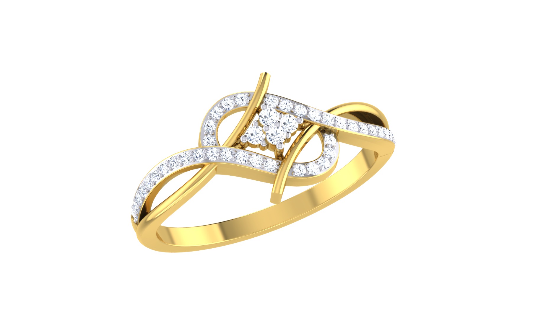 Women Ring Render 3dm STL OBJ FBX Details 3D print model_2