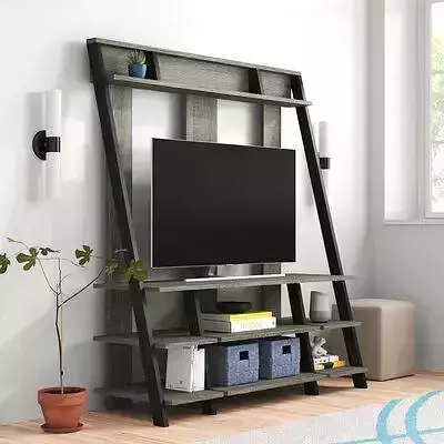 Distressed Gray Russel Entertainment Center  3D model