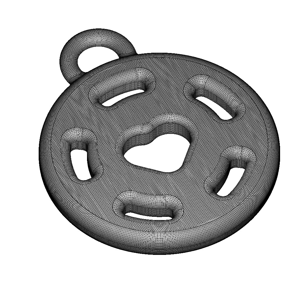 Romantic Heart Pendant 3D print model_4