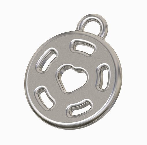 Romantic Heart Pendant 3D print model