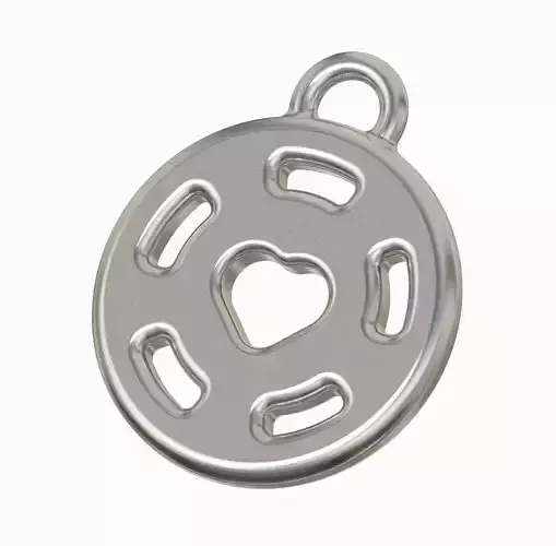 Romantic Heart Pendant 3D print model