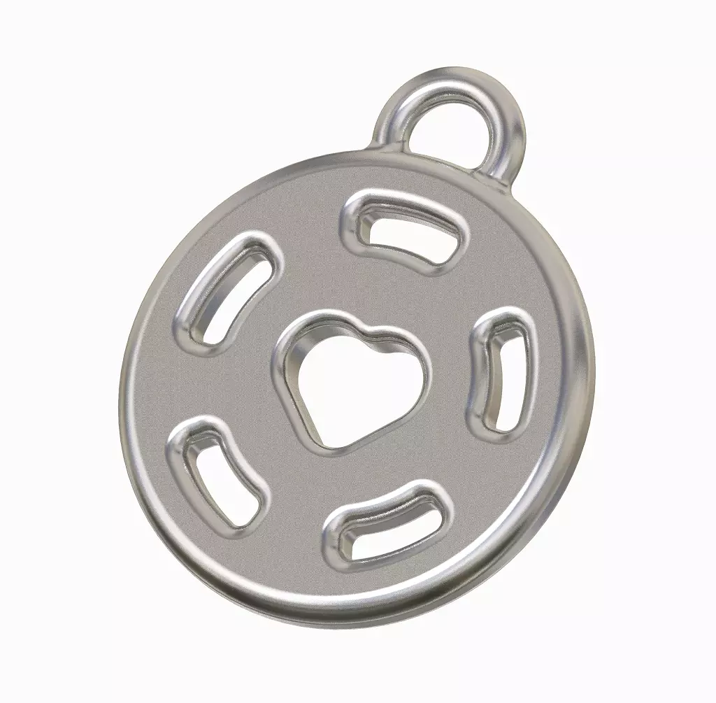 Romantic Heart Pendant 3D print model_0