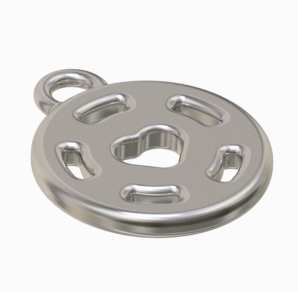 Romantic Heart Pendant 3D print model_1