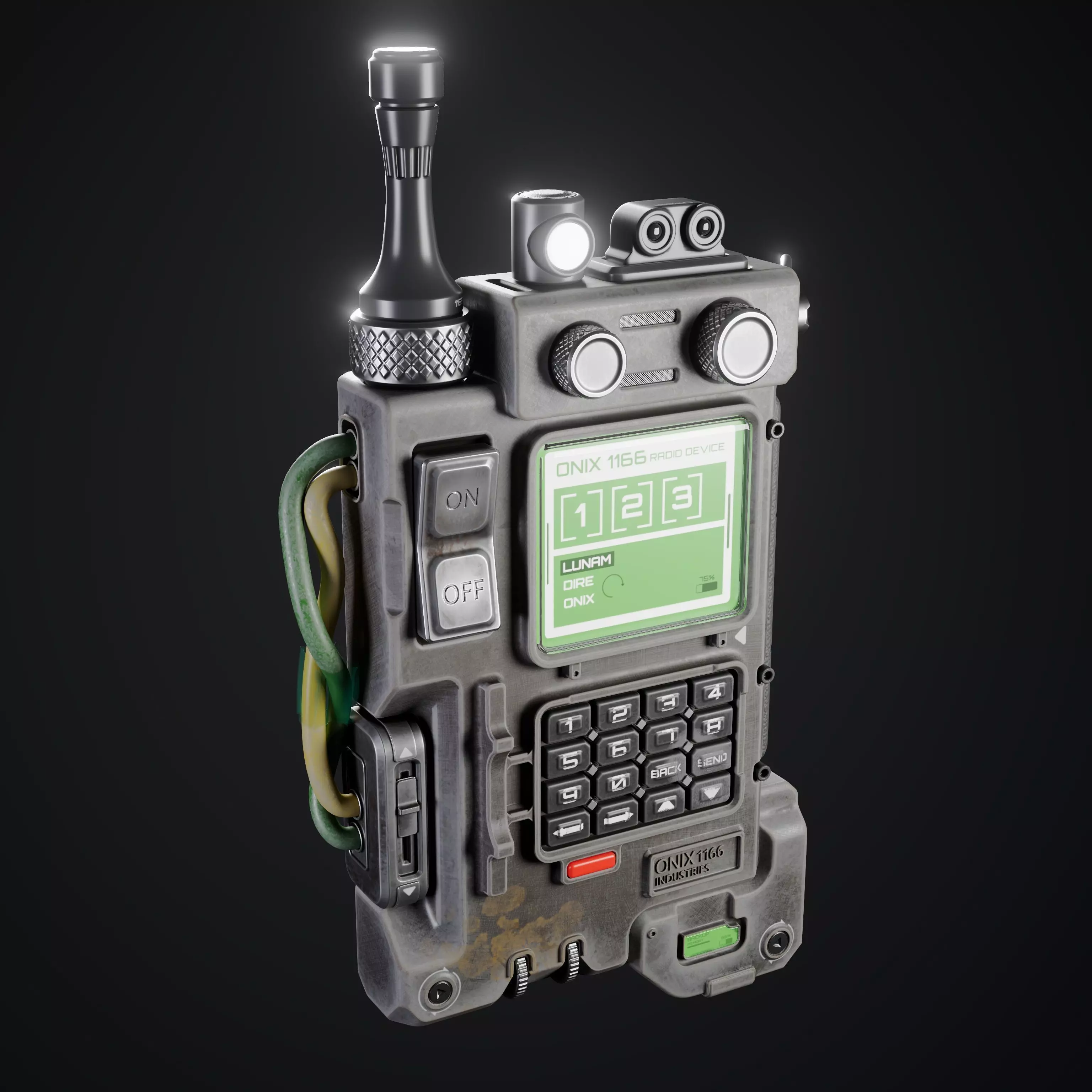 Tactical radio device 3D model