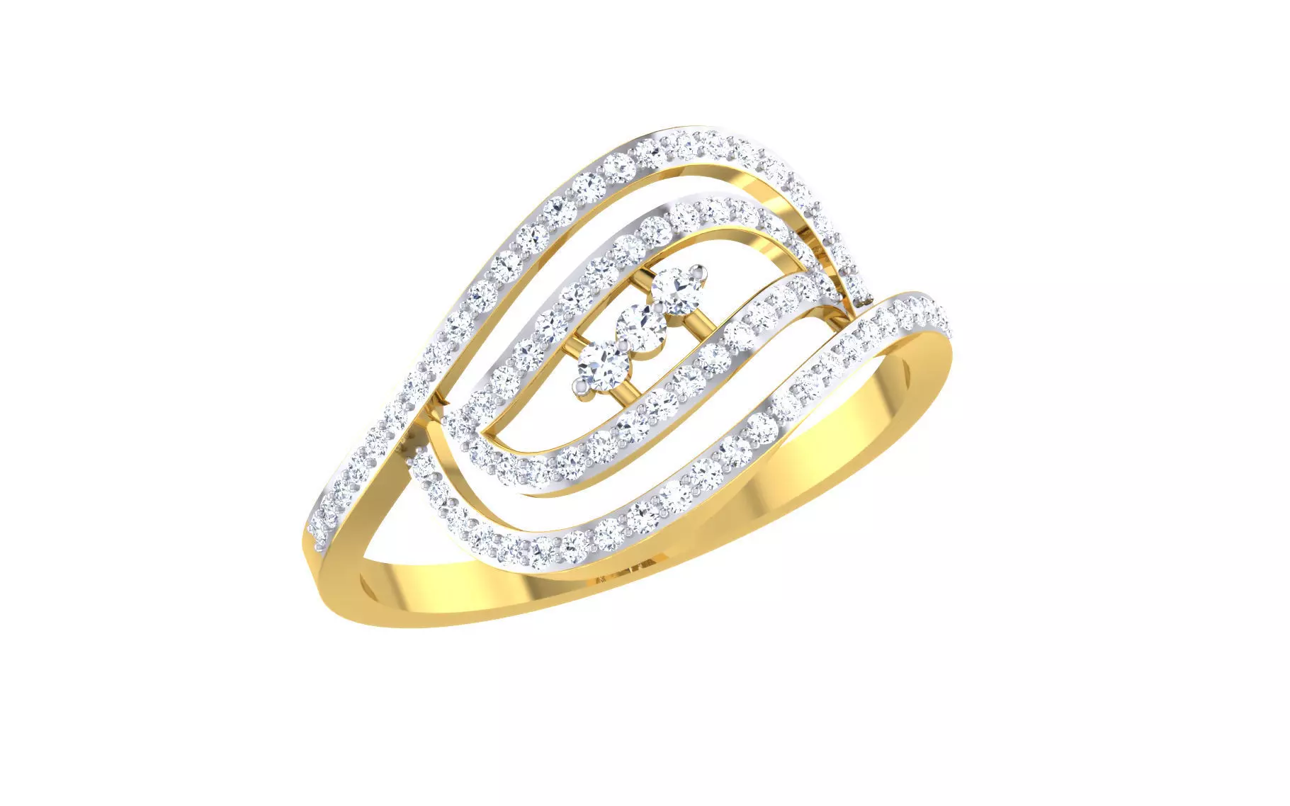 Women Ring  Render 3dm STL OBJ FBX Details 3D print model_0