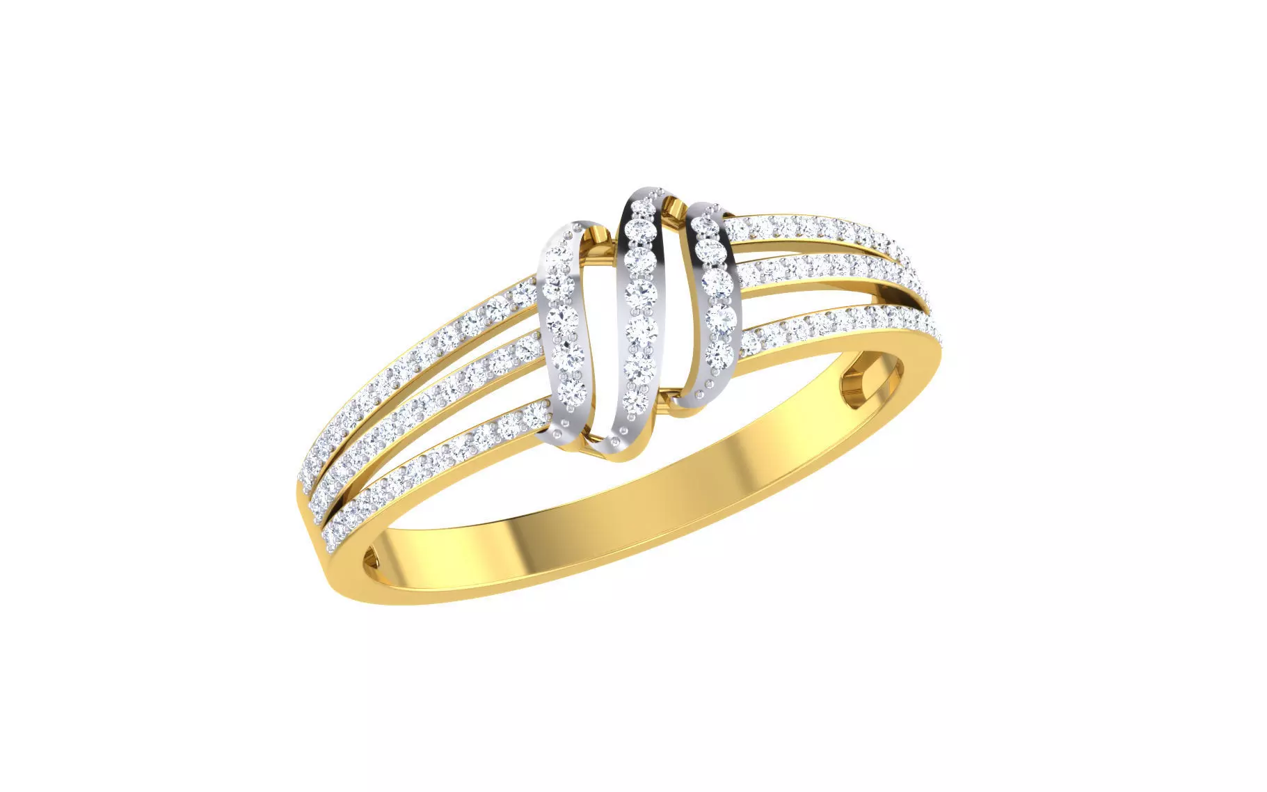 Women Ring Render 3dm STL OBJ FBX Details 3D print model_0