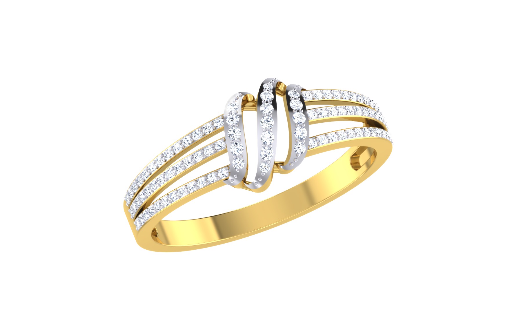 Women Ring Render 3dm STL OBJ FBX Details 3D print model_2