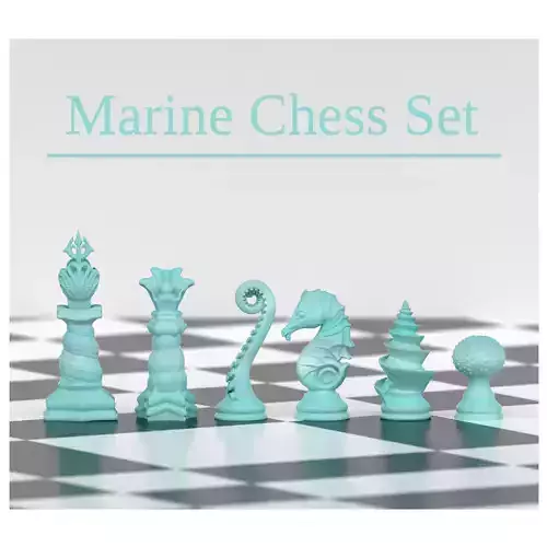 Marine Chess Set 3D print model