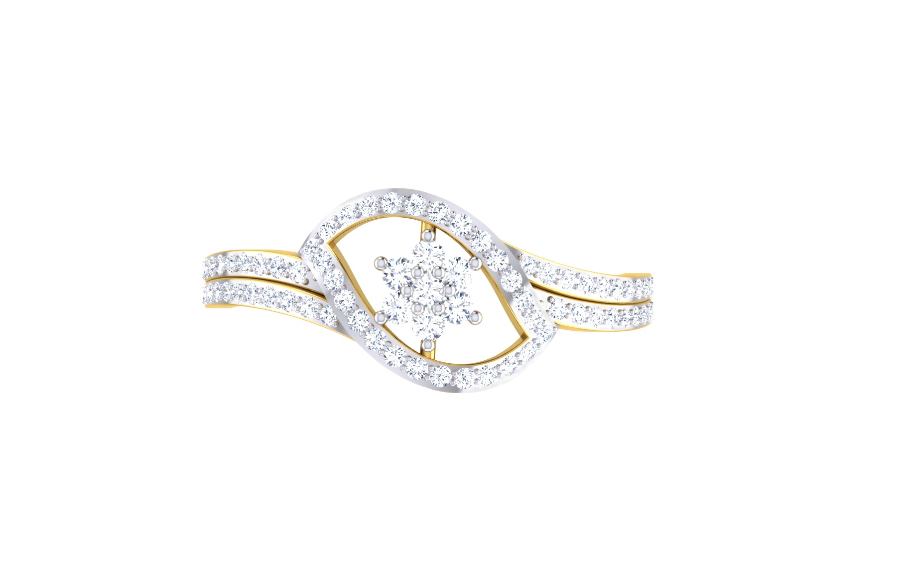 Women Ring  Render 3dm STL OBJ FBX Details 3D print model_7