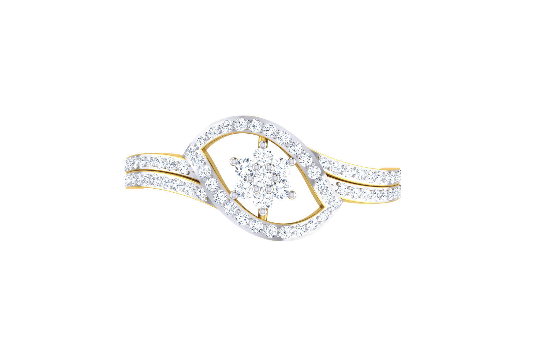 Women Ring  Render 3dm STL OBJ FBX Details 3D print model_1