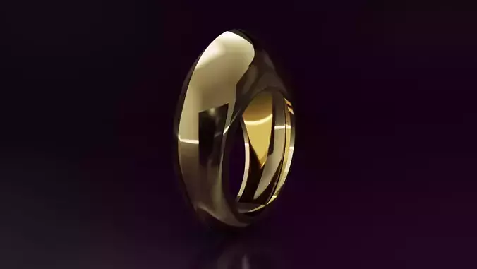 cabochon free form ring N02 Free 3D print model