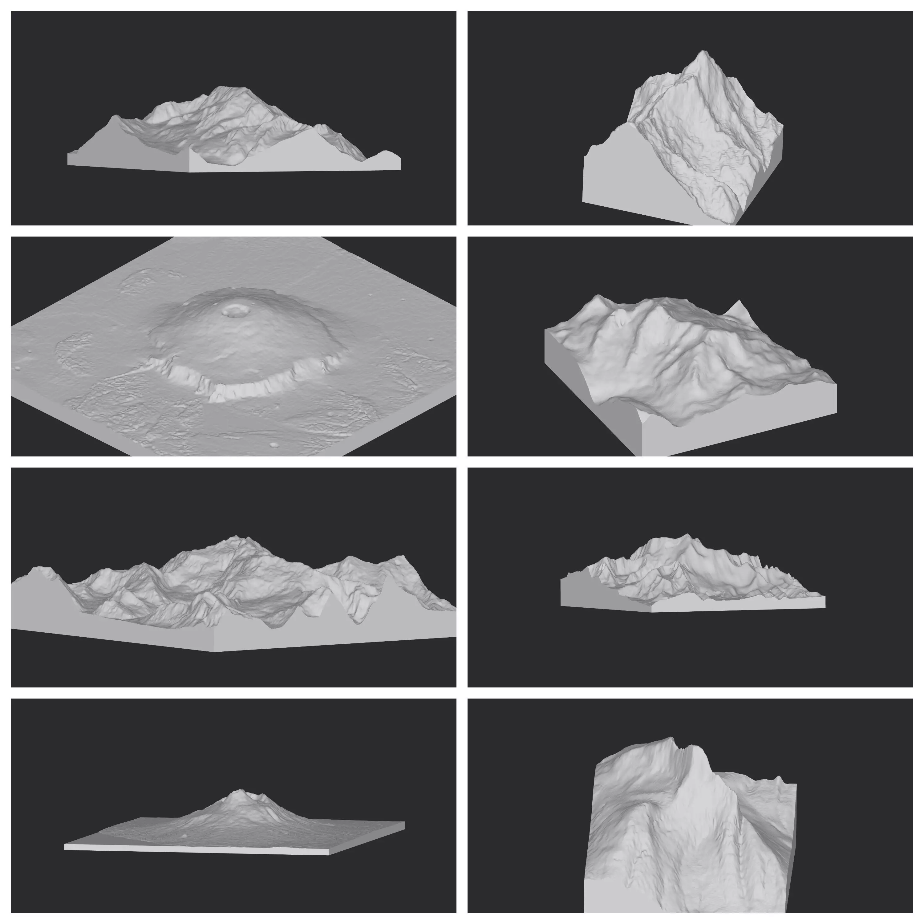 Iconic Mountains Pack III 3D print model_0