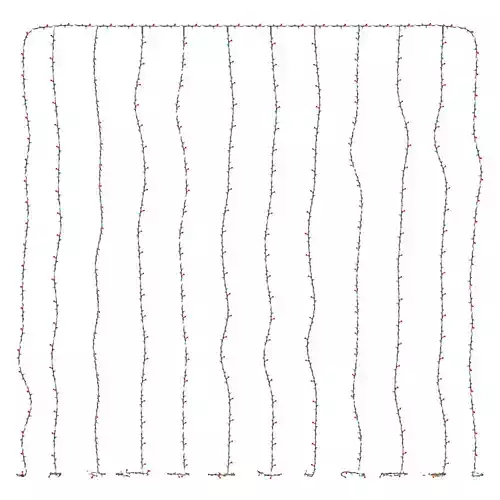 Garland on the window Low-poly 3D model